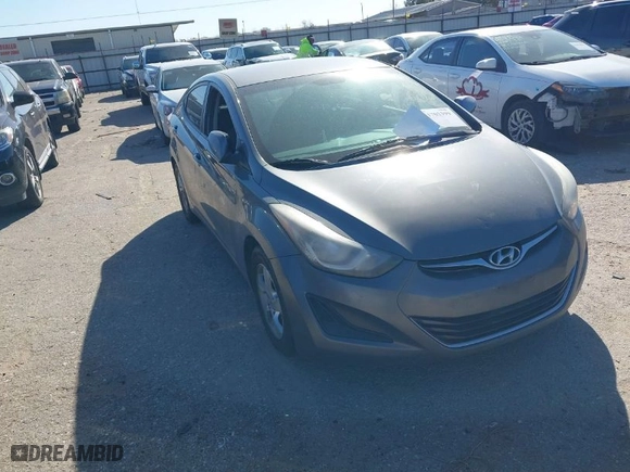 2014 Hyundai Elantra SE with VIN 5NPDH4AE4EH515489, listed as a IAAI auction lot 41702399 with 107,716 mi miles. Bid and sale history available at carsss.com. Image 1.