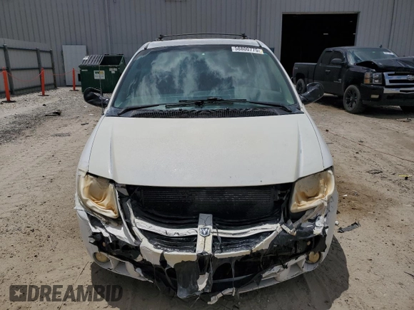 2005 Dodge Caravan SXT z VIN 2D4GP44L15R380469, wystawiony jako Copart lot #58800775 z przebiegiem Nie podano mil oraz Szkoda całkowita • Salvage title. Historia ofert i sprzedaży dostępna na DreamBid. Obrazek 5.