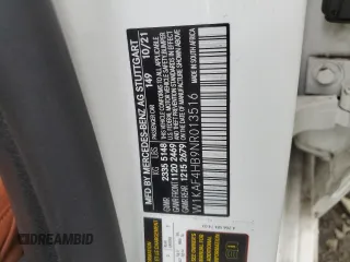 2022 Mercedes-Benz C 300 z VIN W1KAF4HB9NR013516, wystawiony jako Copart lot #66089754 z przebiegiem 18 810 mil mil oraz Szkoda całkowita • Salvage title. Historia ofert i sprzedaży dostępna na DreamBid. Obrazek 12.