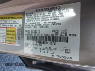 2015 Ford Fusion SE with VIN 3FA6P0H90FR132781, listed as a IAAI auction lot 41442151 with 196,240 mi miles. Bid and sale history available at carsss.com. Image 9.