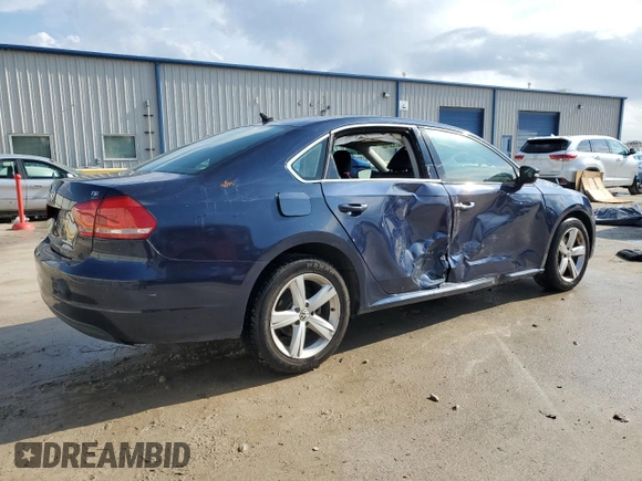2015 Volkswagen Passat S with VIN 1VWAS7A38FC079955, listed as a Copart auction lot 85233014 with 133,305 mi miles and Salvage title. Bid and sale history available at DreamBid. Image 3.
