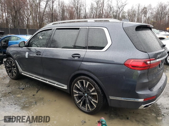 2019 BMW X7 xDrive40i with VIN 5UXCW2C51KL082125, listed as a Copart auction lot 47482325 with 0 mi miles and Salvage Title. Bid and sale history available at carsss.com. Image 2.
