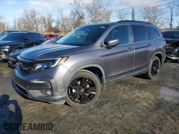 2022 Honda Pilot Special Edition with VIN 5FNYF5H27NB001160, listed as a Copart auction lot 85483334 with 23,486 mi miles and Salvage Title. Bid and sale history available at DreamBid. Image 1.