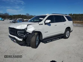 2025 Chevrolet Tahoe Z71 with VIN 1GNS6PRD3SR102968, listed as a Copart auction lot 85571704 with 384 mi miles and Salvage title. Bid and sale history available at DreamBid. Image 1.