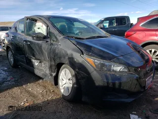 2025 Nissan LEAF S with VIN 1N4AZ1BV1SC550016, listed as a Copart auction lot 46543705 with 11 mi miles and Salvage Title. Bid and sale history available at carsss.com. Image 4.