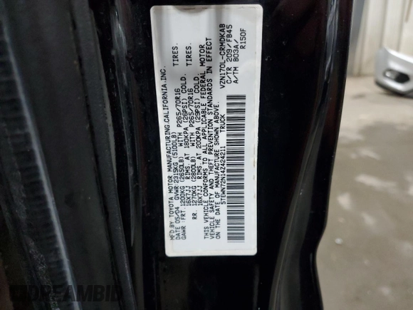 2004 Toyota Tacoma with VIN 5TEWN72N14Z424211, listed as a Copart auction lot 51815615 with 203,415 mi miles and Salvage Title. Bid and sale history available at DreamBid. Image 12.