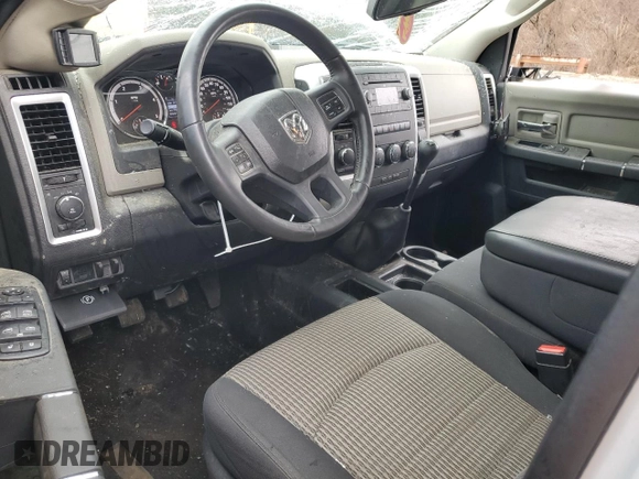 2012 Ram 2500 Big Horn with VIN 3C6UD5DLXCG312843, listed as a Copart auction lot 44696095 with 52,257 mi miles and Salvage title. Bid and sale history available at DreamBid. Image 8.