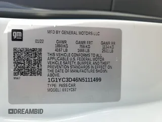 2022 Chevrolet Corvette 3LT with VIN 1G1YC3D46N5111499, listed as a Copart auction lot 77800734 with 16,188 mi miles and Salvage Title. Bid and sale history available at carsss.com. Image 12.