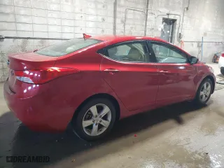 2013 Hyundai Elantra Limited with VIN KMHDH4AE4DU580827, listed as a Copart auction lot 53399965 with 121,240 mi miles and Clean Title. Bid and sale history available at carsss.com. Image 3.