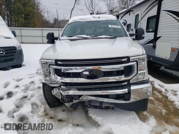 2022 Ford F-250 XL with VIN 1FT7X2B68NED37016, listed as a Copart auction lot 45177185 with 38,308 mi miles and Salvage Title. Bid and sale history available at DreamBid. Image 5.