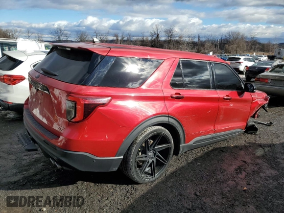 2021 Ford Explorer ST with VIN 1FM5K8GCXMGB38359, listed as a Copart auction lot 43824295 with 36,907 mi miles and Non Repairable. Bid and sale history available at carsss.com. Image 3.