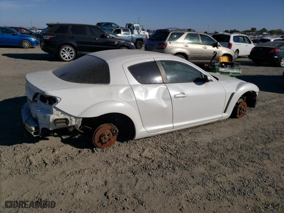 2005 Mazda RX-8 with VIN JM1FE173650147951, listed as a Copart auction lot 76422174 with 0 mi miles and Salvage Title. Bid and sale history available at carsss.com. Image 3.
