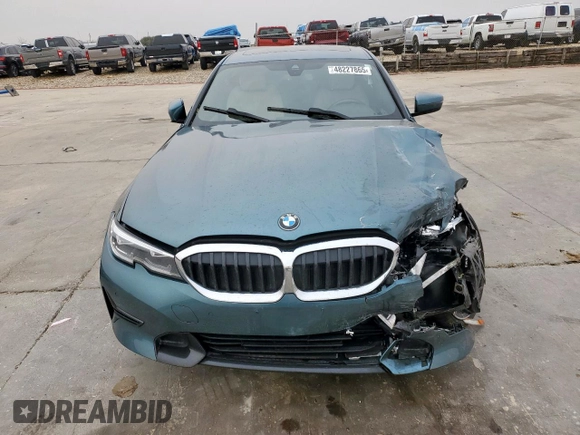 2021 BMW 3 Series 330i with VIN 3MW5R1J09M8C14333, listed as a Copart auction lot 48227865 with 0 mi miles and Salvage Title. Bid and sale history available at carsss.com. Image 5.