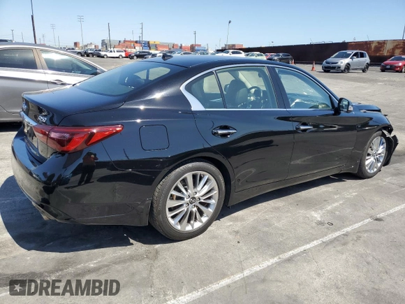 2021 Infiniti Q50 Luxe z VIN JN1EV7BPXMM704993, wystawiony jako Copart lot #55172695 z przebiegiem 55 979 mil mil oraz Szkoda całkowita • Salvage title. Historia ofert i sprzedaży dostępna na DreamBid. Obrazek 3.