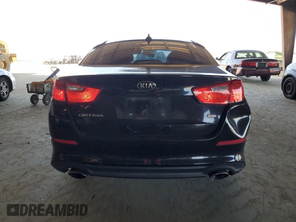 2014 Kia Optima LX with VIN 5XXGM4A79EG321207, listed as a Copart auction lot 61199415 with 150,485 mi miles and Salvage title. Bid and sale history available at DreamBid. Image 6.