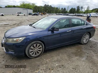 2014 Honda Accord Sedan EX-L with VIN 1HGCR2F85EA147056, listed as a Copart auction lot 53037755 with 100,564 mi miles and Salvage Title. Bid and sale history available at carsss.com. Image 1.