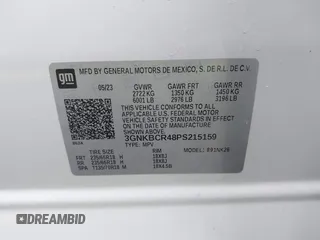 2023 Chevrolet Blazer LT with VIN 3GNKBCR48PS215159, listed as a IAAI auction lot 41397763 with 18,517 mi miles and . Bid and sale history available at DreamBid. Image 9.