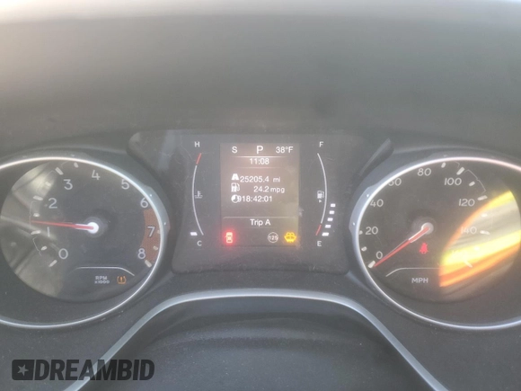 2019 Jeep Compass Latitude with VIN 3C4NJDBB1KT656853, listed as a Copart auction lot 42610565 with 25,205 mi miles and Clean Title. Bid and sale history available at carsss.com. Image 9.