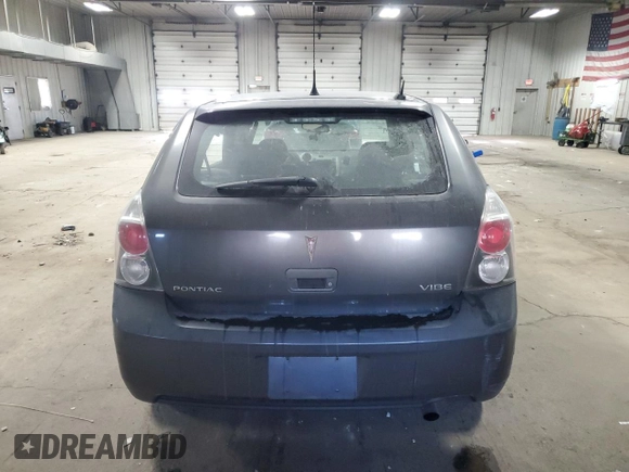 2009 Pontiac Vibe w/1SA with VIN 5Y2SP67829Z458893, listed as a Copart auction lot 84869284 with 160,224 mi miles and Non Repairable. Bid and sale history available at carsss.com. Image 6.