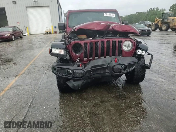 2021 Jeep Wrangler Unlimited Rubicon with VIN 1C4HJXFN1MW695586, listed as a Copart auction lot 59140415 with 47,059 mi miles and Salvage title. Bid and sale history available at DreamBid. Image 15.
