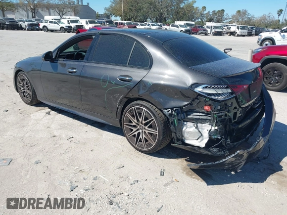 2024 Mercedes-Benz C 43 AMG with VIN W1KAF8HB4RR158637, listed as a IAAI auction lot 41586886 with 3,022 mi miles and . Bid and sale history available at DreamBid. Image 3.