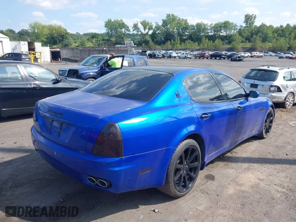 2007 Maserati Quattroporte with VIN ZAMFE39A870029065, listed as a IAAI auction lot 40193193 with 48,620 mi miles. Bid and sale history available at carsss.com. Image 4.