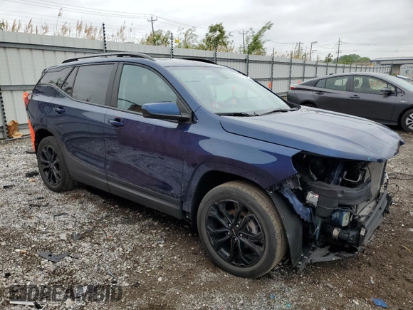 2022 GMC Terrain SLE with VIN 3GKALMEV1NL203016, listed as a Copart auction lot 57675265 with 57,471 mi miles and Salvage title. Bid and sale history available at DreamBid. Image 4.