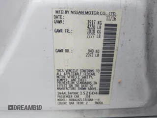 2017 Nissan Altima SR with VIN 1N4AL3APXHC152604, listed as a IAAI auction lot 41978787 with 104,268 mi miles and . Bid and sale history available at DreamBid. Image 9.