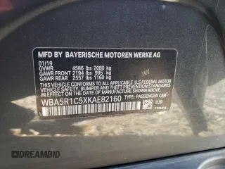 2019 BMW 3 Series 330i with VIN WBA5R1C5XKAE82160, listed as a Copart auction lot 72639872 with Not Provided miles. Bid and sale history available at carsss.com. Image 12.