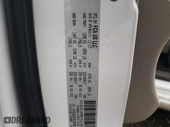 2018 Dodge Grand Caravan SXT z VIN 2C4RDGCG9JR133702, wystawiony jako Copart lot #85824554 z przebiegiem 140 881 mil mil oraz Szkoda całkowita • Salvage title. Historia ofert i sprzedaży dostępna na DreamBid. Obrazek 15.