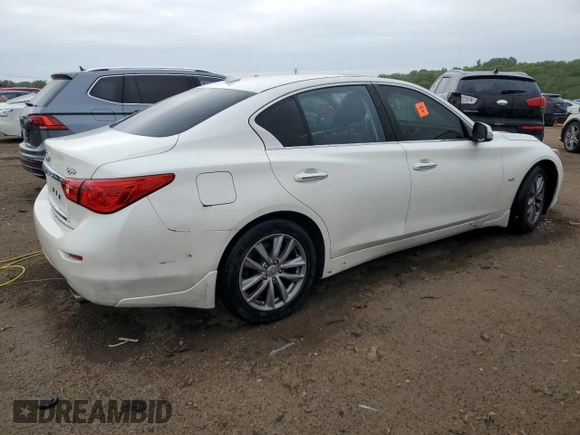 2017 Infiniti Q50 Premium with VIN JN1EV7AR3HM832887, listed as a Copart auction lot 57914975 with 62,878 mi miles and Salvage title. Bid and sale history available at DreamBid. Image 3.