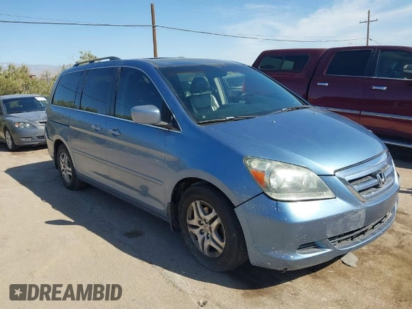 2006 Honda Odyssey EX-L with VIN 5FNRL38796B099851, listed as a IAAI auction lot 41555109 with 154,707 mi miles and . Bid and sale history available at DreamBid. Image 1.