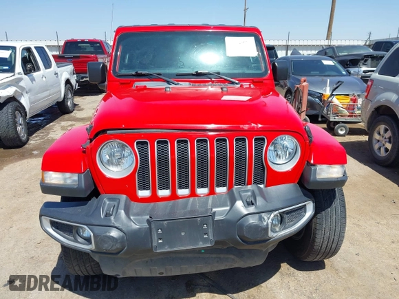 2019 Jeep Wrangler Unlimited Sahara with VIN 1C4HJXEN8KW591398, listed as a IAAI auction lot 42045071 with 87,410 mi miles and . Bid and sale history available at DreamBid. Image 12.