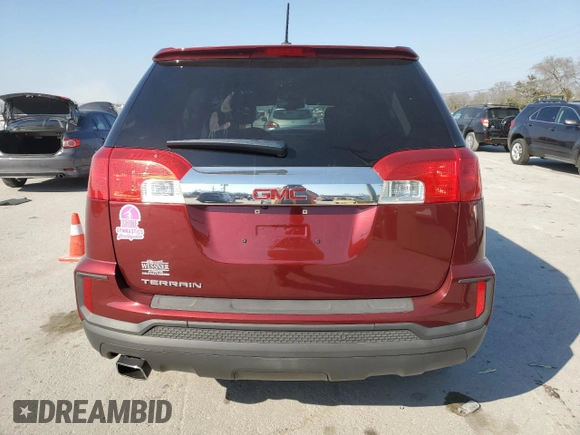 2016 GMC Terrain SLE with VIN 2GKALMEK2G6181458, listed as a Copart auction lot 48965695 with 123,163 mi miles and Salvage Title. Bid and sale history available at DreamBid. Image 6.