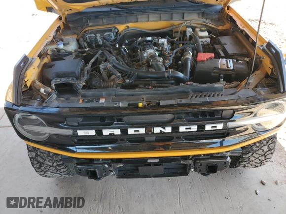 2022 Ford Bronco with VIN 1FMEE5BP8NLB30916, listed as a Copart auction lot 54632415 with 33,316 mi miles and Salvage title. Bid and sale history available at DreamBid. Image 12.