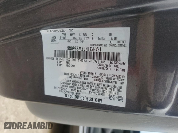 2007 Ford Focus S with VIN 1FAFP31N87W226088, listed as a Copart auction lot 88584555 with 83,896 mi miles and Salvage Title. Bid and sale history available at DreamBid. Image 12.