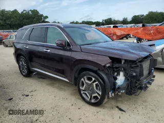 2024 Hyundai Palisade Limited z VIN KM8R5DGEXRU720618, wystawiony jako Copart lot #59579425 z przebiegiem 44 072 mil mil oraz Czysty tytuł • Clean title. Historia ofert i sprzedaży dostępna na DreamBid. Obrazek 4.