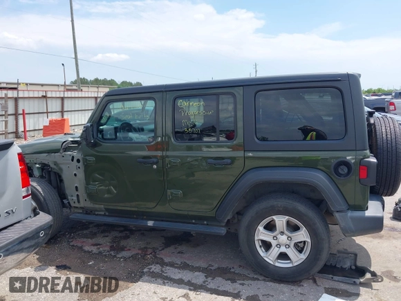 2021 Jeep Wrangler Unlimited Sport S with VIN 1C4HJXDG0MW510836, listed as a IAAI auction lot 42072748 with 87,960 mi miles and . Bid and sale history available at DreamBid. Image 15.