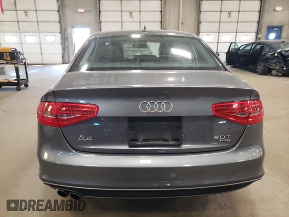 2014 Audi A4 Premium Plus with VIN WAUFFAFLXEN037077, listed as a Copart auction lot 51582465 with 104,475 mi miles and Salvage Title. Bid and sale history available at carsss.com. Image 6.
