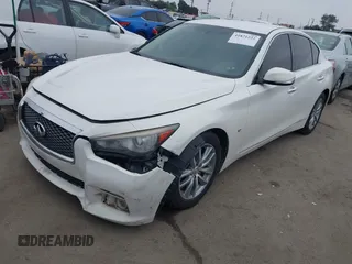2015 Infiniti Q50 Premium with VIN JN1BV7AP6FM342619, listed as a IAAI auction lot 41871222 with 162,873 mi miles. Bid and sale history available at carsss.com. Image 17.