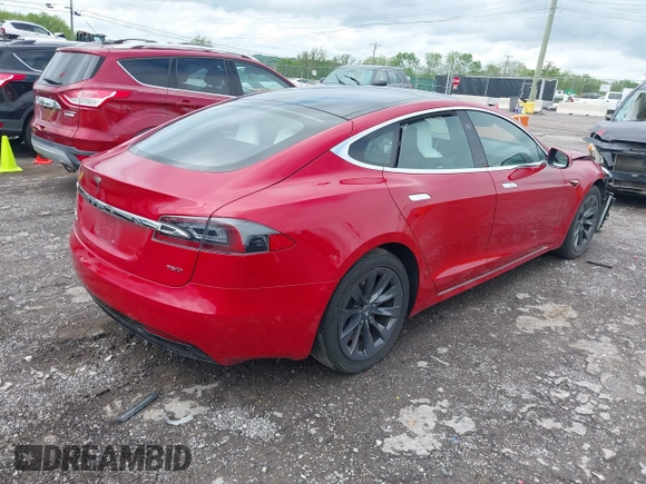 2018 Tesla Model S 75D with VIN 5YJSA1E21JF275546, listed as a IAAI auction lot 42061595 with Not Provided miles and . Bid and sale history available at DreamBid. Image 4.