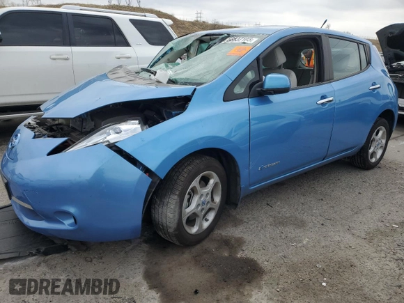 2013 Nissan LEAF SV with VIN 1N4AZ0CPXDC418210, listed as a Copart auction lot 50837105 with Not provided miles and Salvage title. Bid and sale history available at DreamBid. Image 1.
