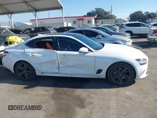 2023 Genesis G70 2.0T with VIN KMTG34TAXPU112861, listed as a IAAI auction lot 41320749 with 33,824 mi miles. Bid and sale history available at carsss.com. Image 13.