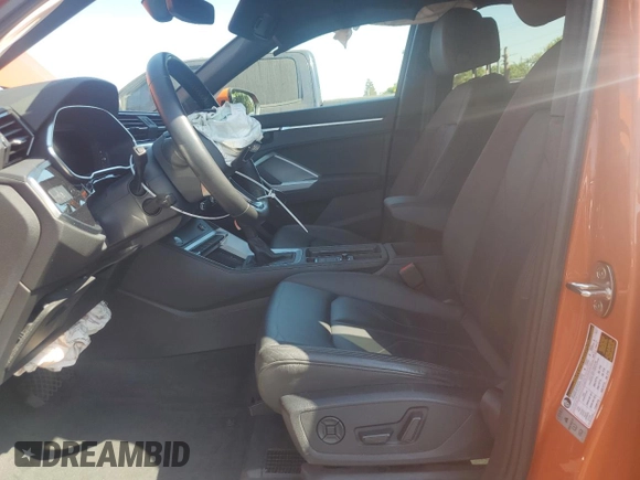 2020 Audi Q3 S line Premium Plus with VIN WA1EECF31L1021717, listed as a Copart auction lot 62613915 with 58,247 mi miles and Salvage title. Bid and sale history available at DreamBid. Image 7.