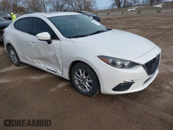 2014 Mazda 3 i Touring with VIN JM1BM1V73E1148704, listed as a IAAI auction lot 41827100 with 52,190 mi miles and . Bid and sale history available at DreamBid. Image 1.