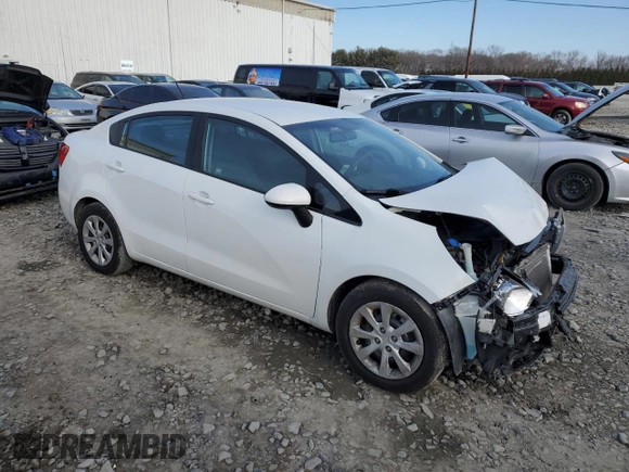 2014 Kia Rio EX with VIN KNADN4A37E6404403, listed as a Copart auction lot 86813694 with 0 mi miles and Salvage Title. Bid and sale history available at carsss.com. Image 4.