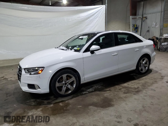 2018 Audi A3 Sedan Premium with VIN WAUB8GFF2J1015825, listed as a Copart auction lot 37130724 with 56,888 mi miles. Bid and sale history available at carsss.com. Image 1.