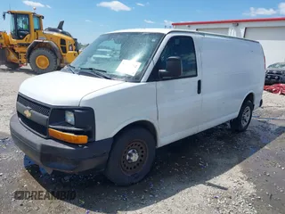 2012 Chevrolet Express Cargo Van with VIN 1GCSGAFX5C1145743, listed as a IAAI auction lot 42027282 with 202,770 mi miles. Bid and sale history available at carsss.com. Image 2.