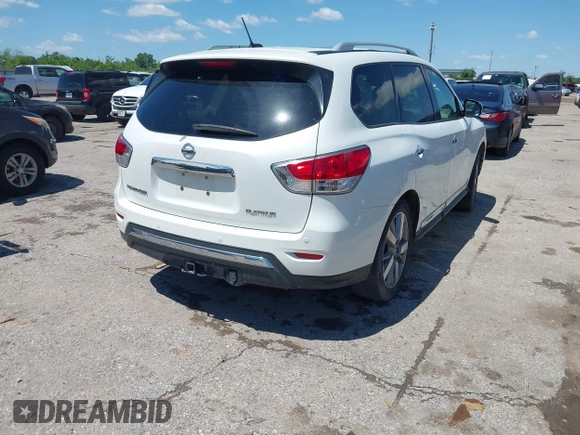 2014 Nissan Pathfinder S with VIN 5N1AR2MN9EC619516, listed as a IAAI auction lot 42199247 with 145,649 mi miles and . Bid and sale history available at DreamBid. Image 4.