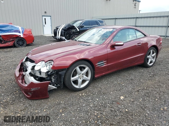 2007 Mercedes-Benz SL 550 with VIN WDBSK71F47F125314, listed as a Copart auction lot 60307285 with 53,051 mi miles and Salvage title. Bid and sale history available at DreamBid. Image 1.